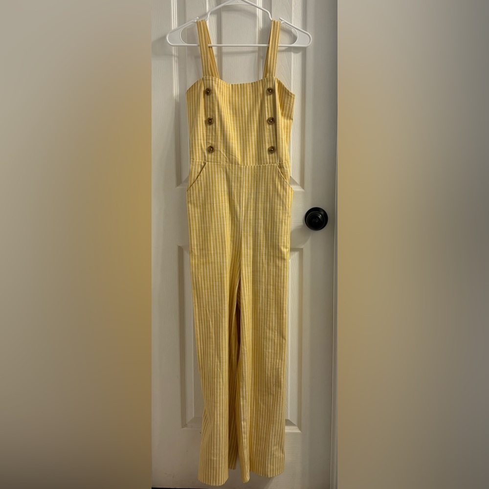 Yellow stripper romper
